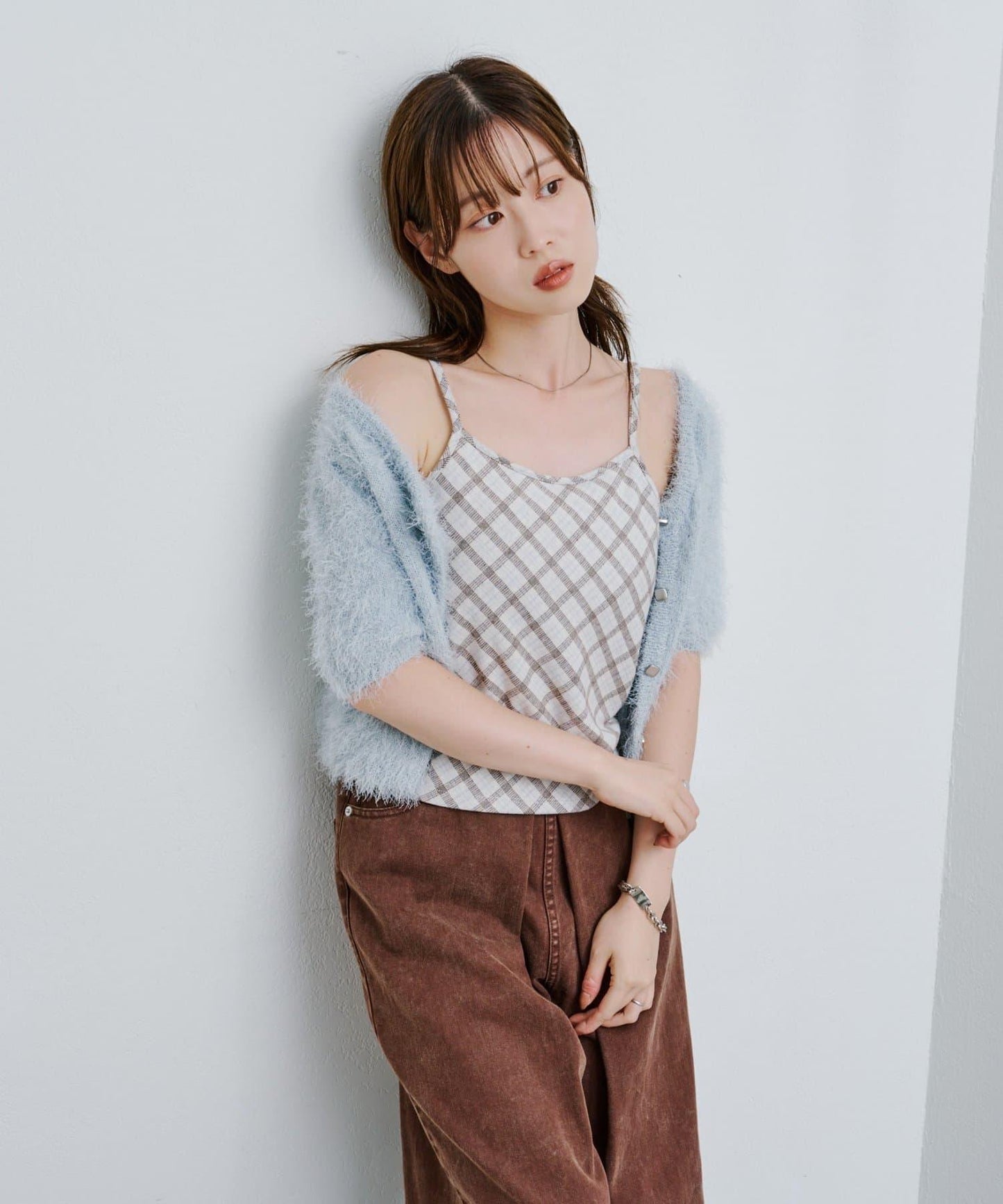 【2025AW】格紋提花吊帶