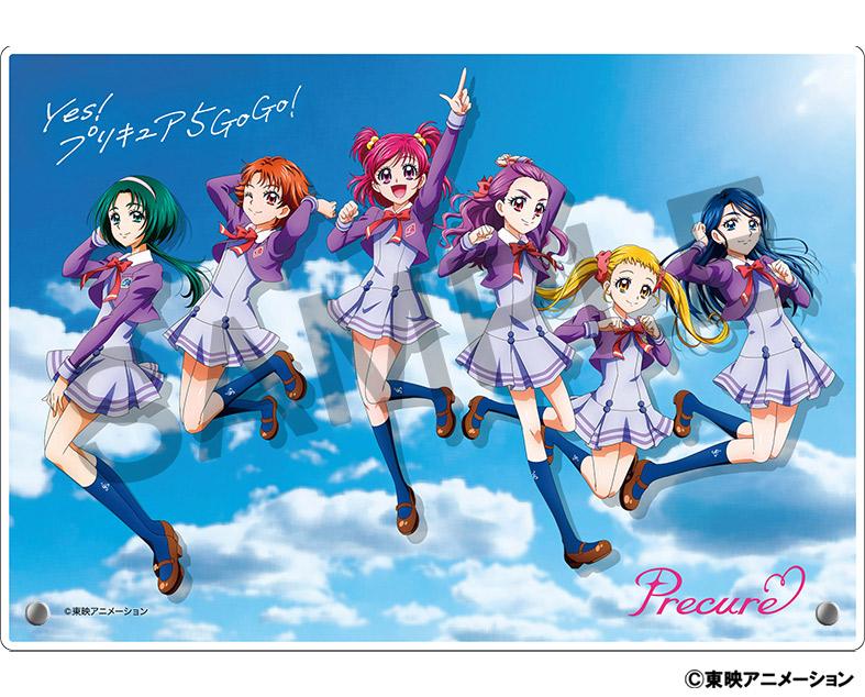 Yes!光之美少女5GoGo!亞克力藝術板/希望、凜、烏拉拉、小町、花蓮、胡桃