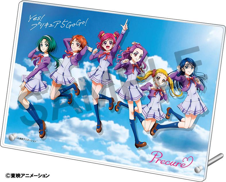 Yes!光之美少女5GoGo!亞克力藝術板/希望、凜、烏拉拉、小町、花蓮、胡桃