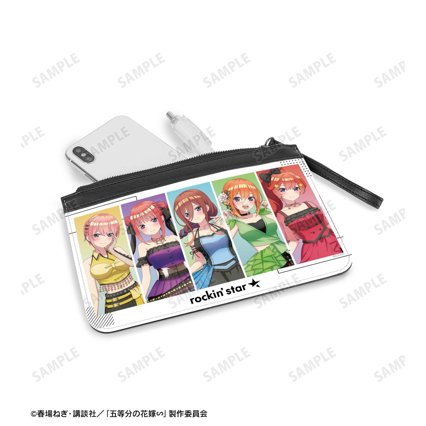 《五等分的新娘》∽_rockin’star聯名 全新繪製 合集 搖滾偶像款 PU皮革扁平收納包