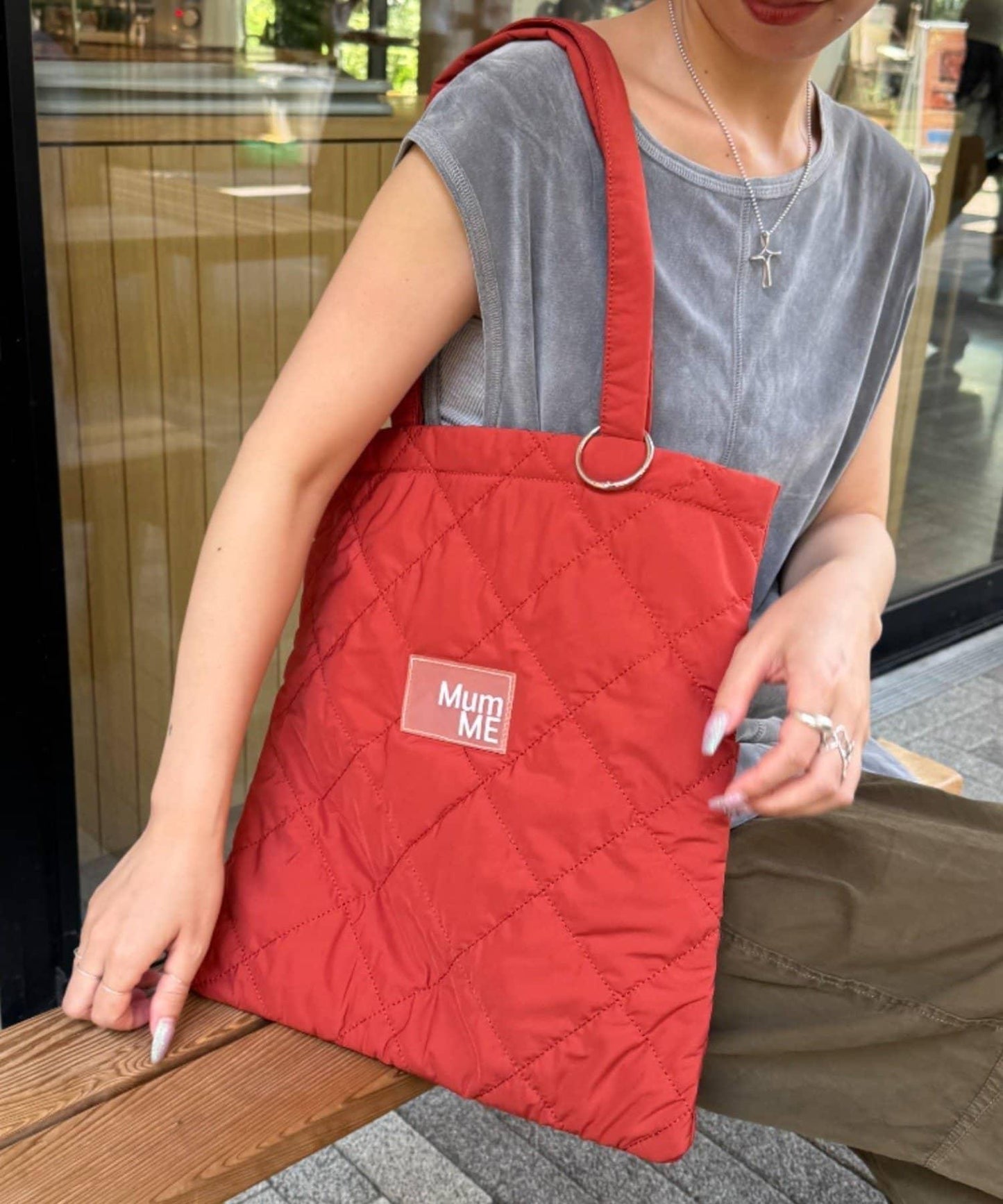 【MumME】帶登山扣手提包