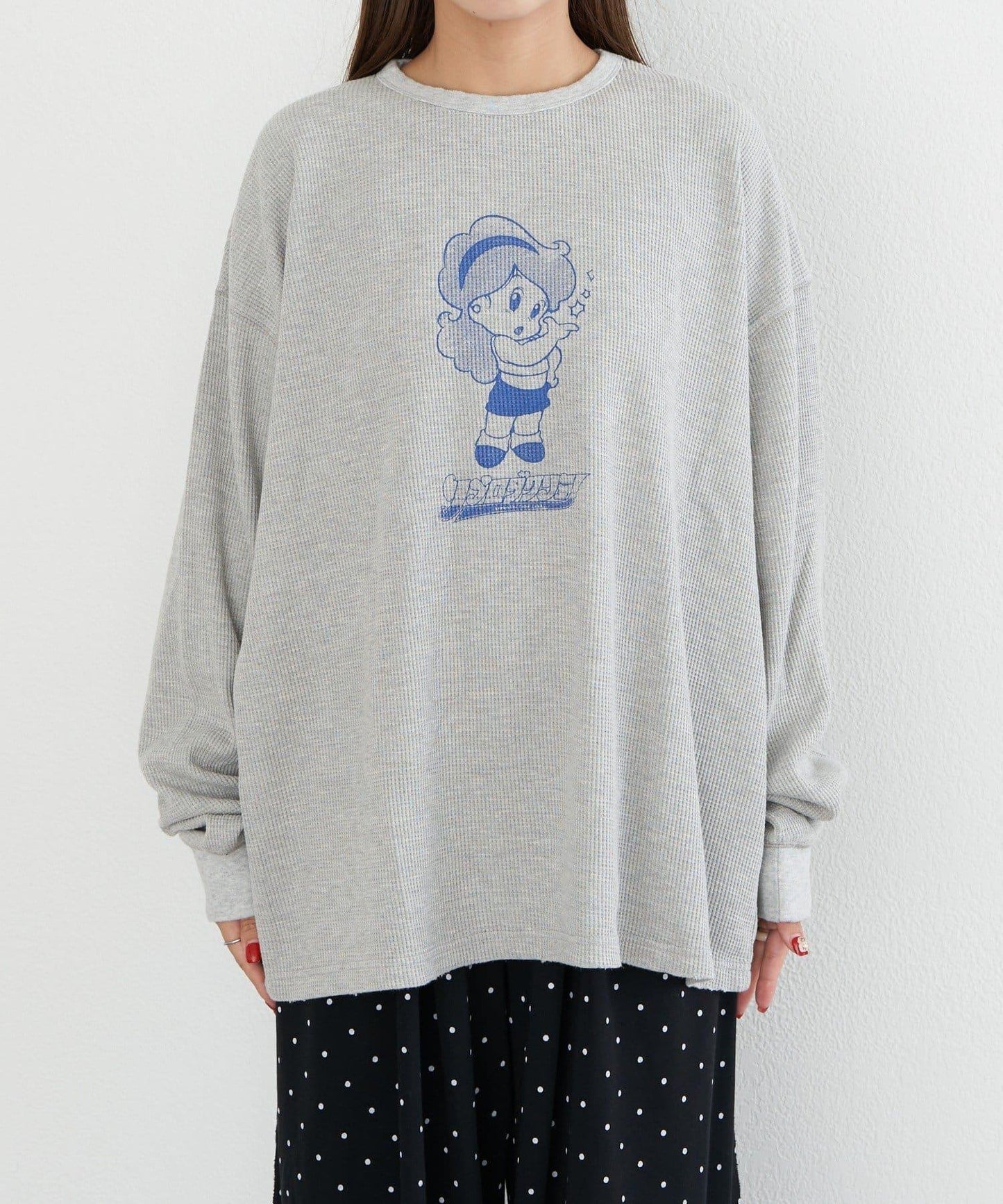 【RePRODUCTION LABEL / リプロダクションレーベル】漸變色圓領保暖長袖T恤