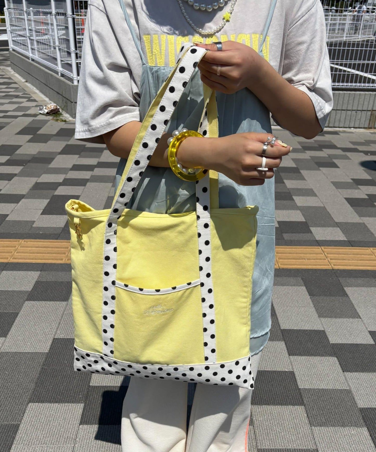 (momo企畫)【HELLO.SANFRANCISCO】帶手機斜挎包的應援托特包