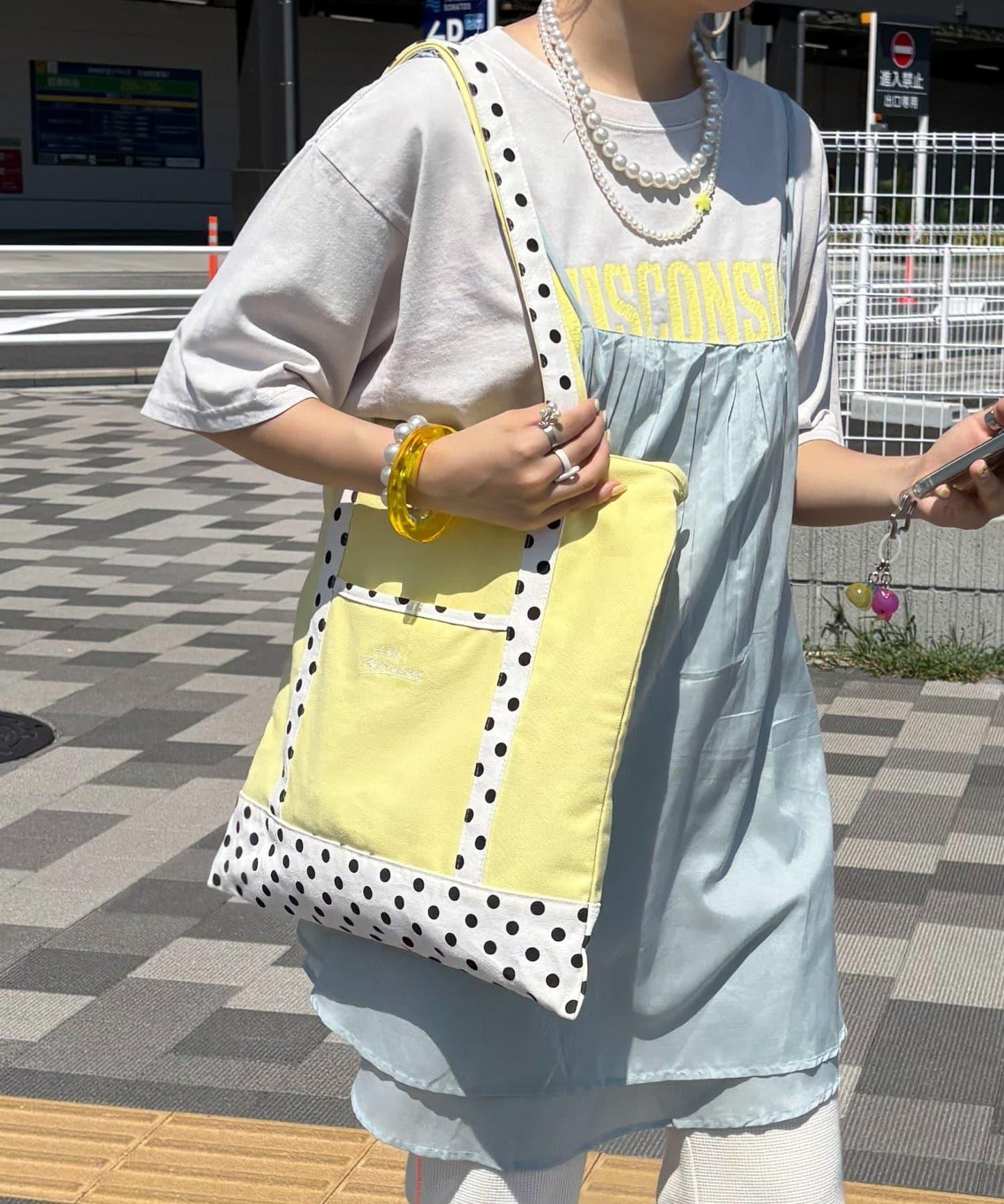 (momo企畫)【HELLO.SANFRANCISCO】帶手機斜挎包的應援托特包