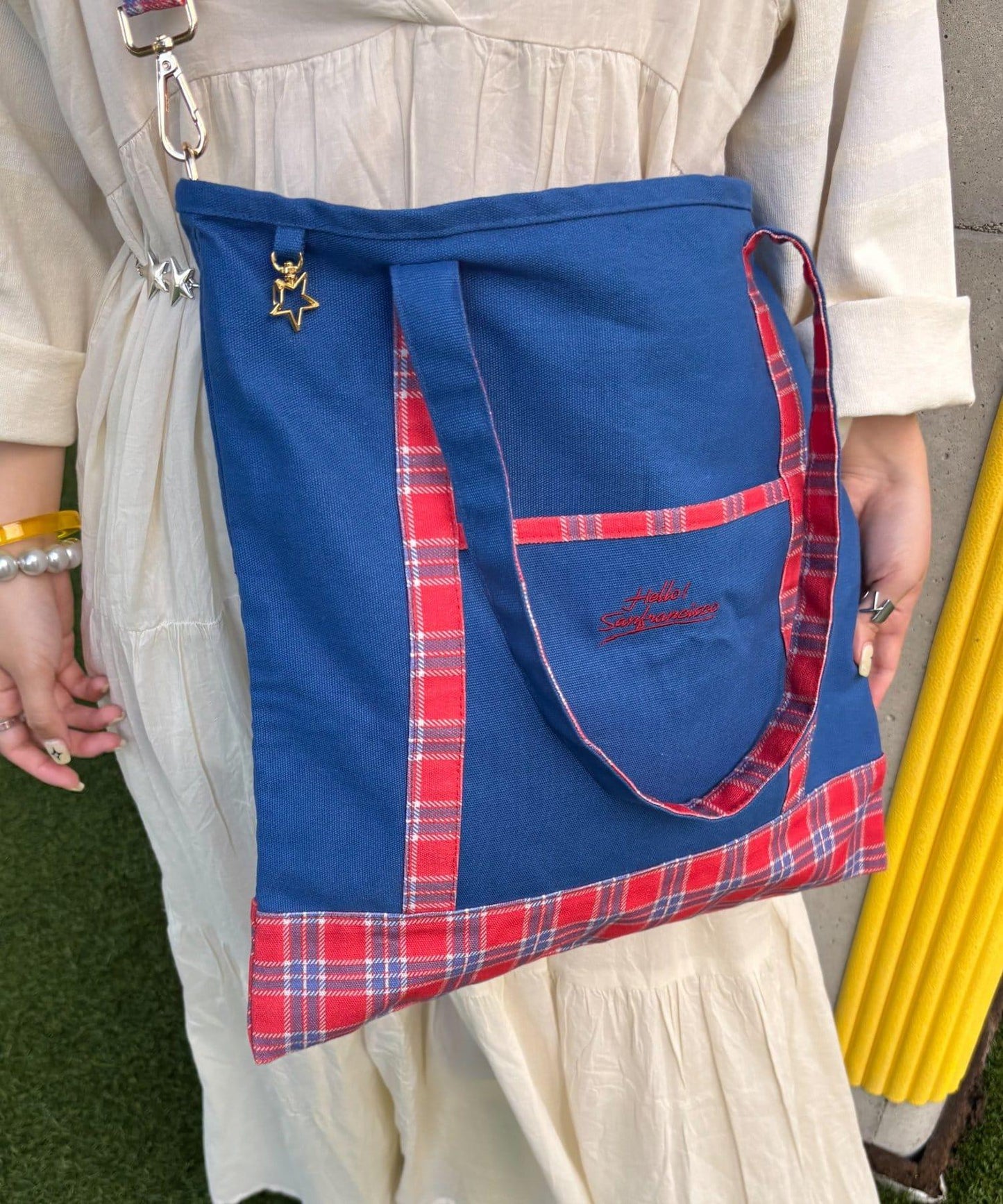 (momo企畫)【HELLO.SANFRANCISCO】帶手機斜挎包的應援托特包