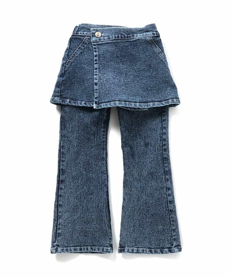 I'm Jelly!化學水洗牛仔裙褲套裝 10分長度