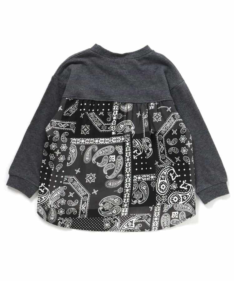 異材質拼接套頭衫