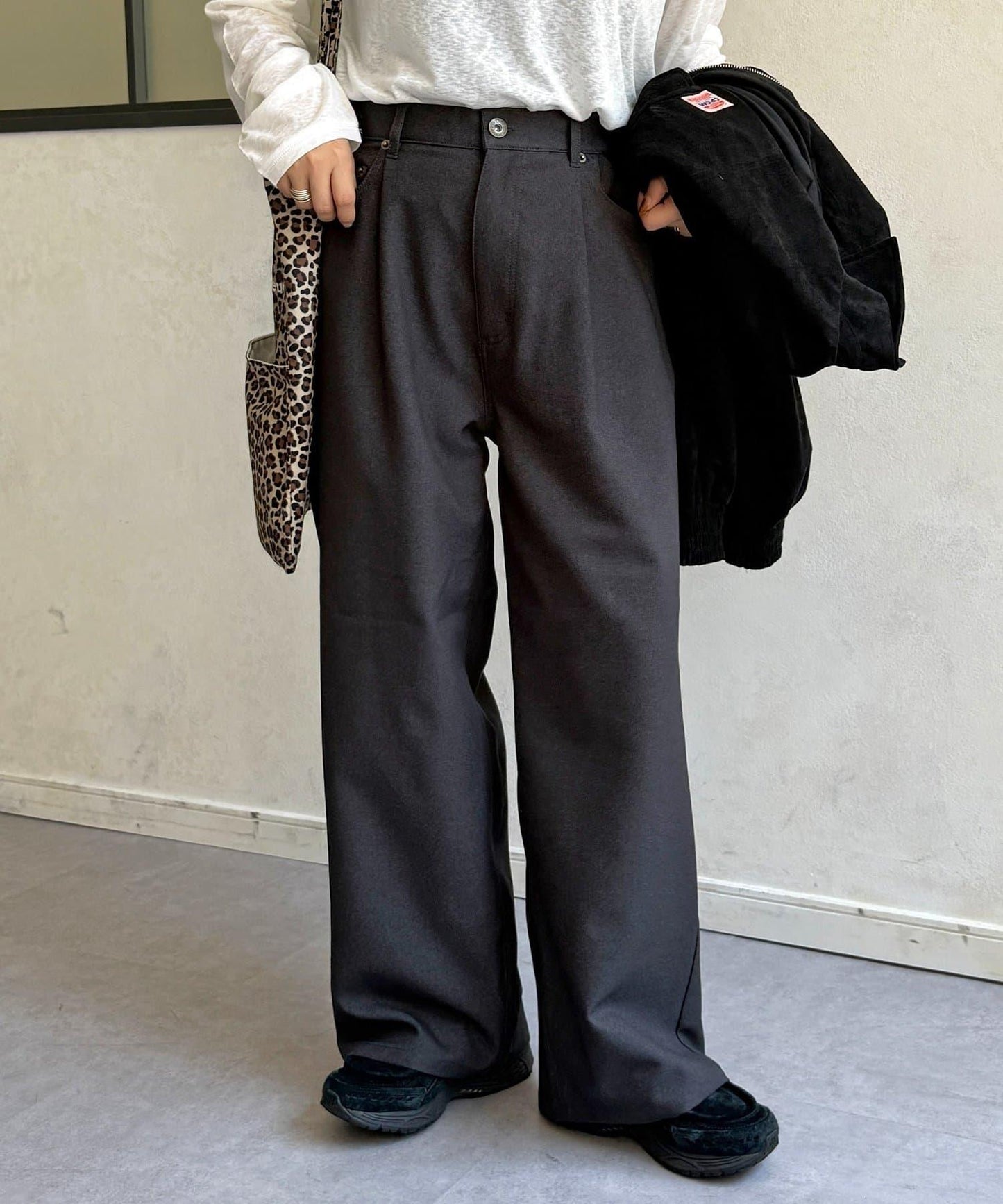 高腰直筒西裝褲