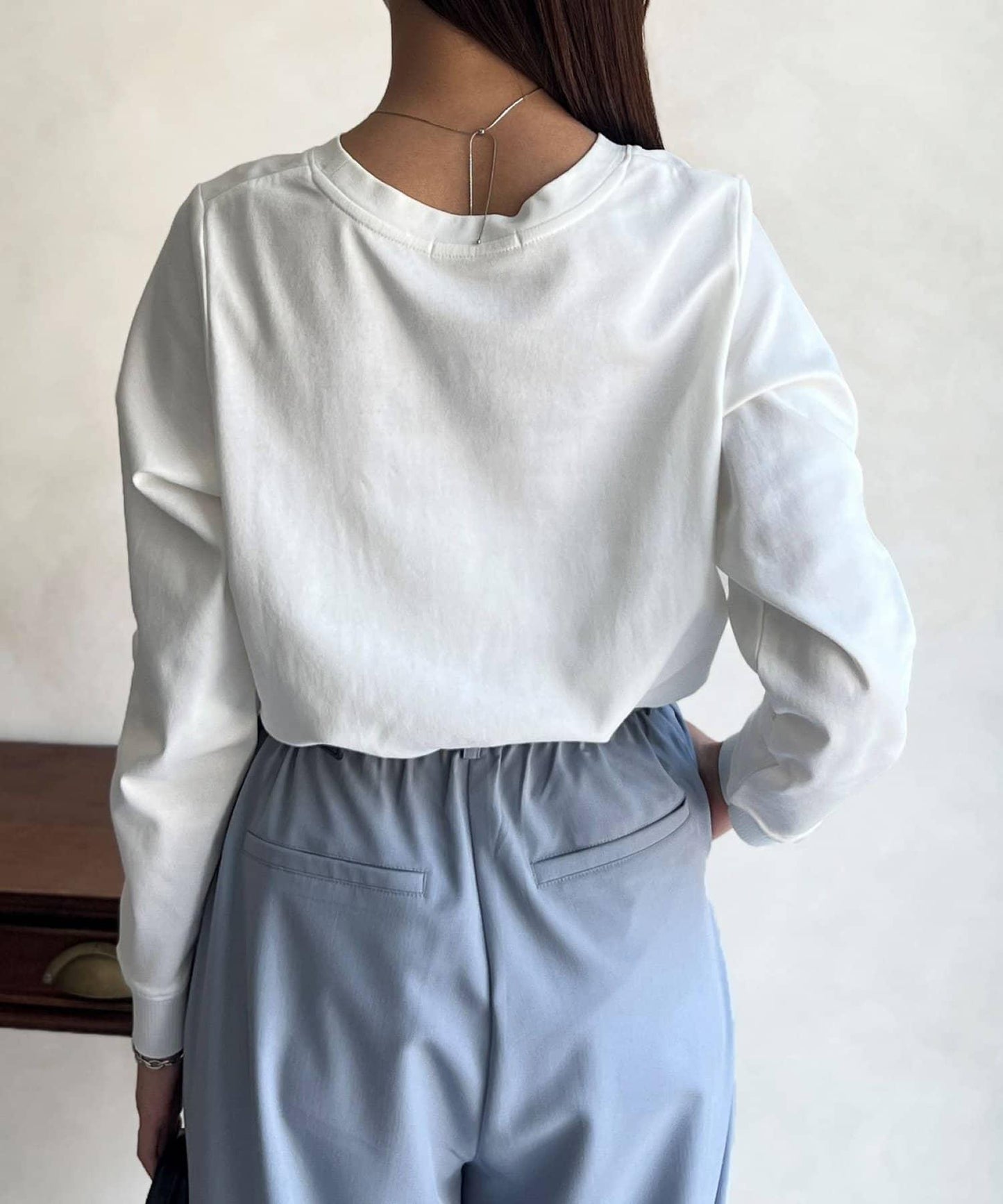 【防潑水加工】トリケア標誌印花長袖T恤