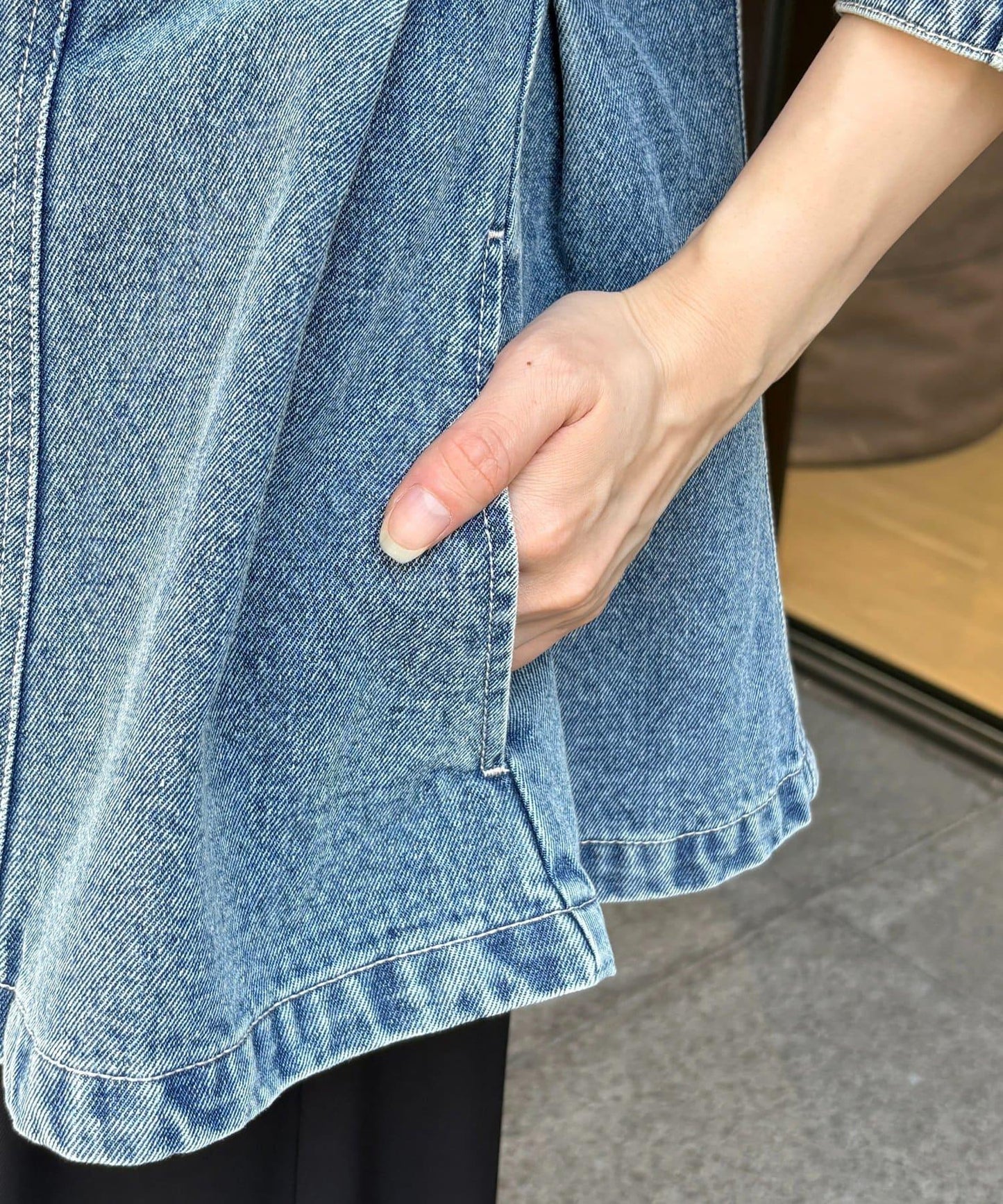 荷葉邊牛仔夾克
