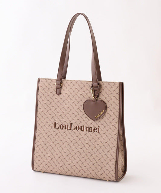 新色上市【LouLoumei】三色可選/配有愛心掛飾手提包/可獨立站立