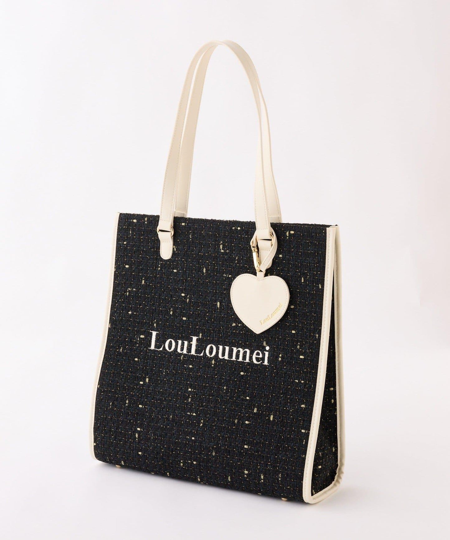 新色上市【LouLoumei】三色可選/配有愛心掛飾手提包/可獨立站立