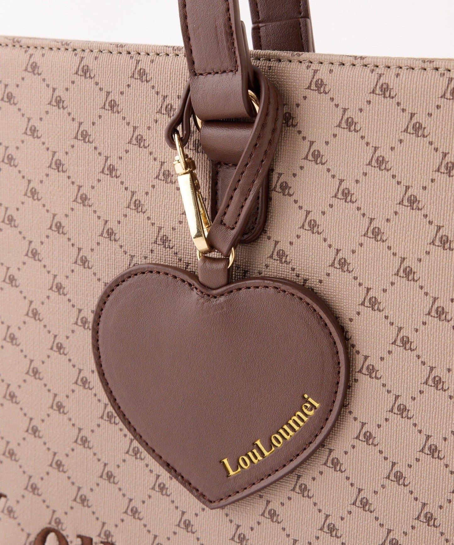 新色上市【LouLoumei】三色可選/配有愛心掛飾手提包/可獨立站立