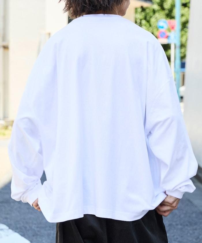 寬鬆版型 單點刺繡 圓領 長袖T恤