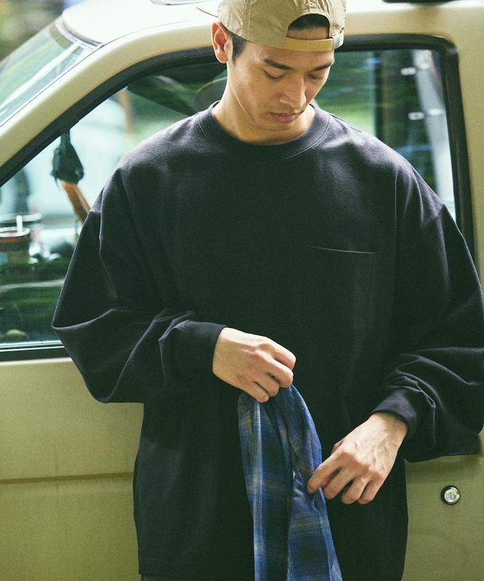 9盎司重磅寬鬆版型圓領長袖T恤/重磅/長袖T恤