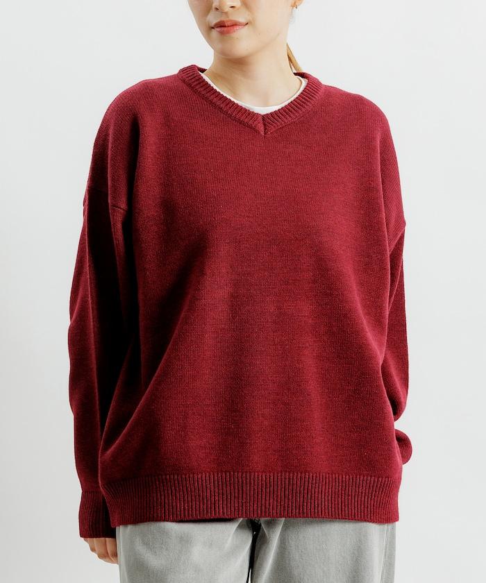 寬鬆版型 易打理 可水洗 V領針織衫