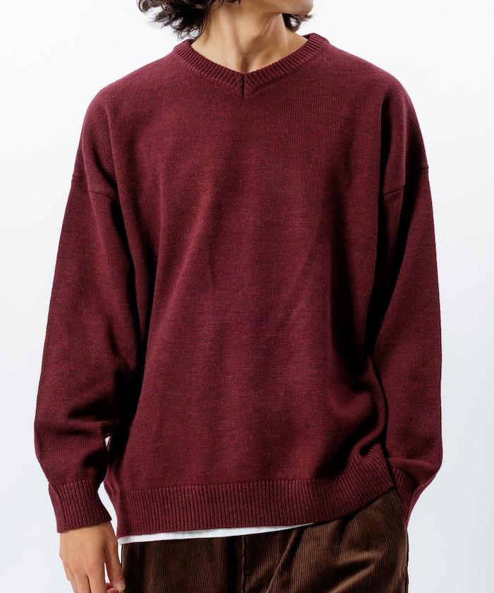 寬鬆版型 易打理 可水洗 V領針織衫