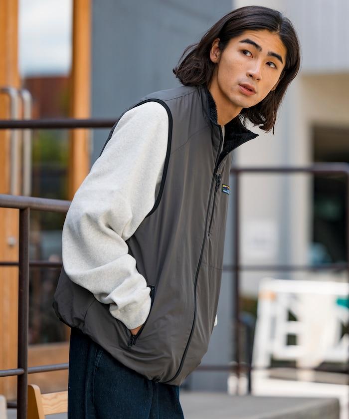 寬鬆版型尼龍羊羔絨雙面穿拉鍊馬甲