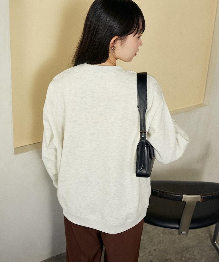 雛菊刺繡圓領衛衣