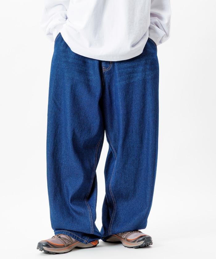 寬鬆版型桶形牛仔褲 / 水洗工藝 / 過染工藝