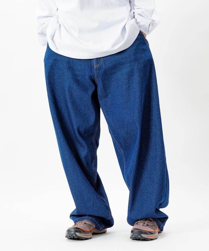 寬鬆版型桶形牛仔褲 / 水洗工藝 / 過染工藝