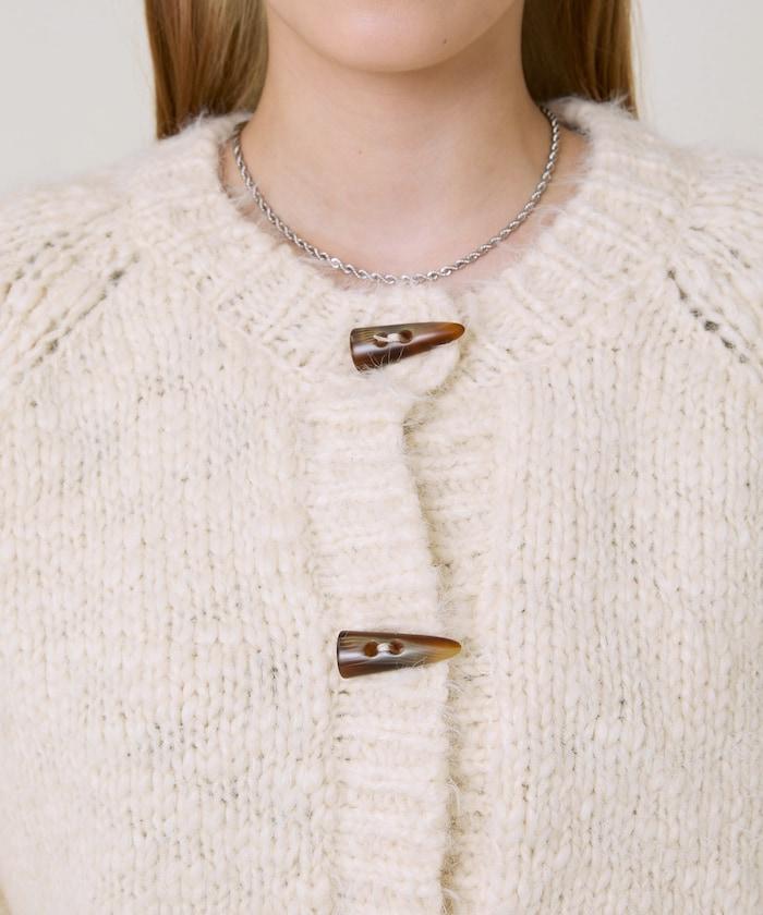 粗紡低密度短款針織開衫