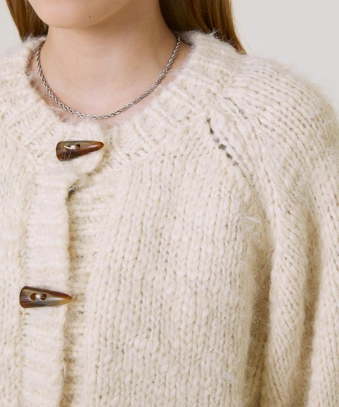 粗紡低密度短款針織開衫