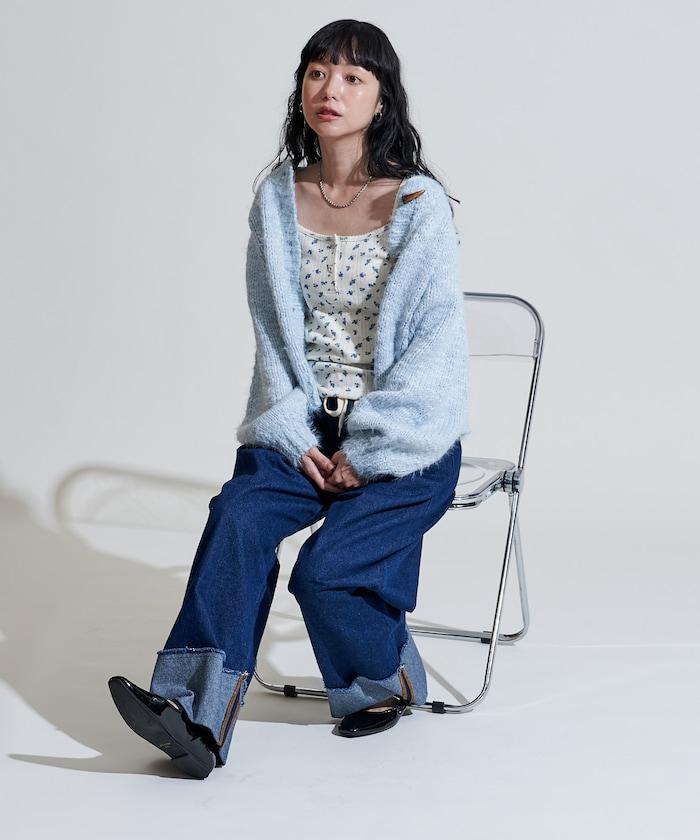 粗紡低密度短款針織開衫