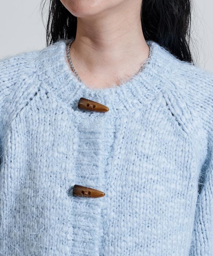 粗紡低密度短款針織開衫