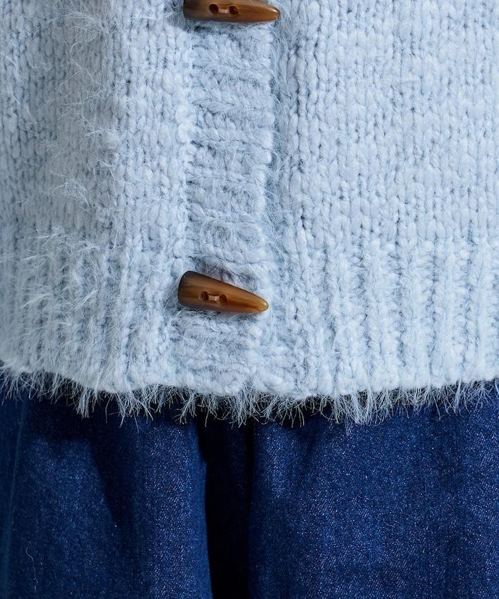 粗紡低密度短款針織開衫