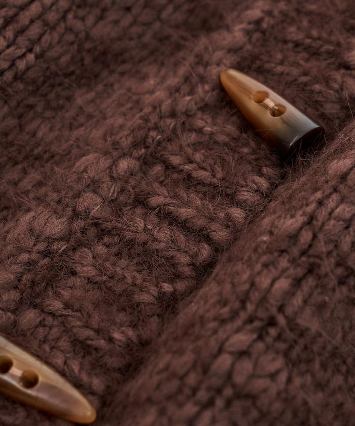 粗紡低密度短款針織開衫