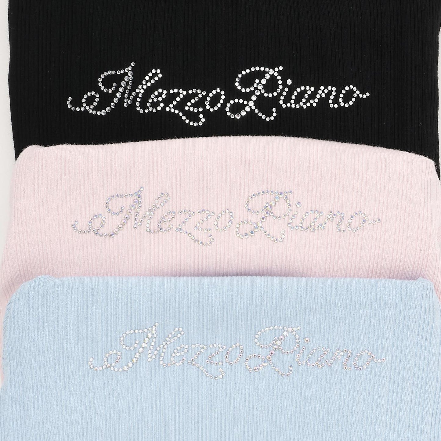 水鑽標誌羅紋長袖T恤