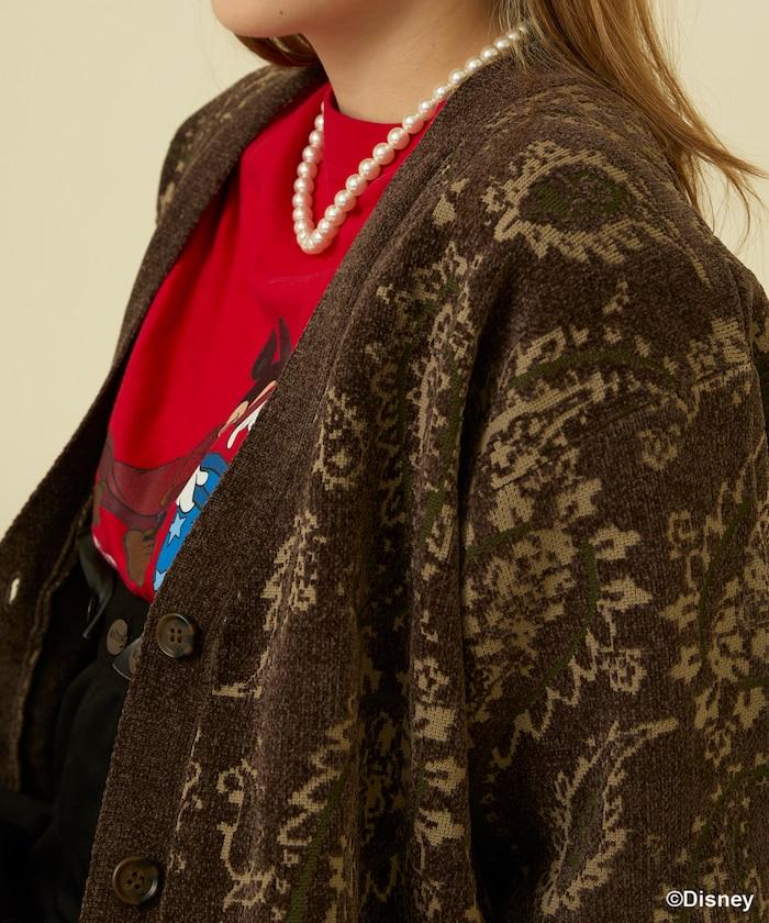 佩斯利花紋針織開衫