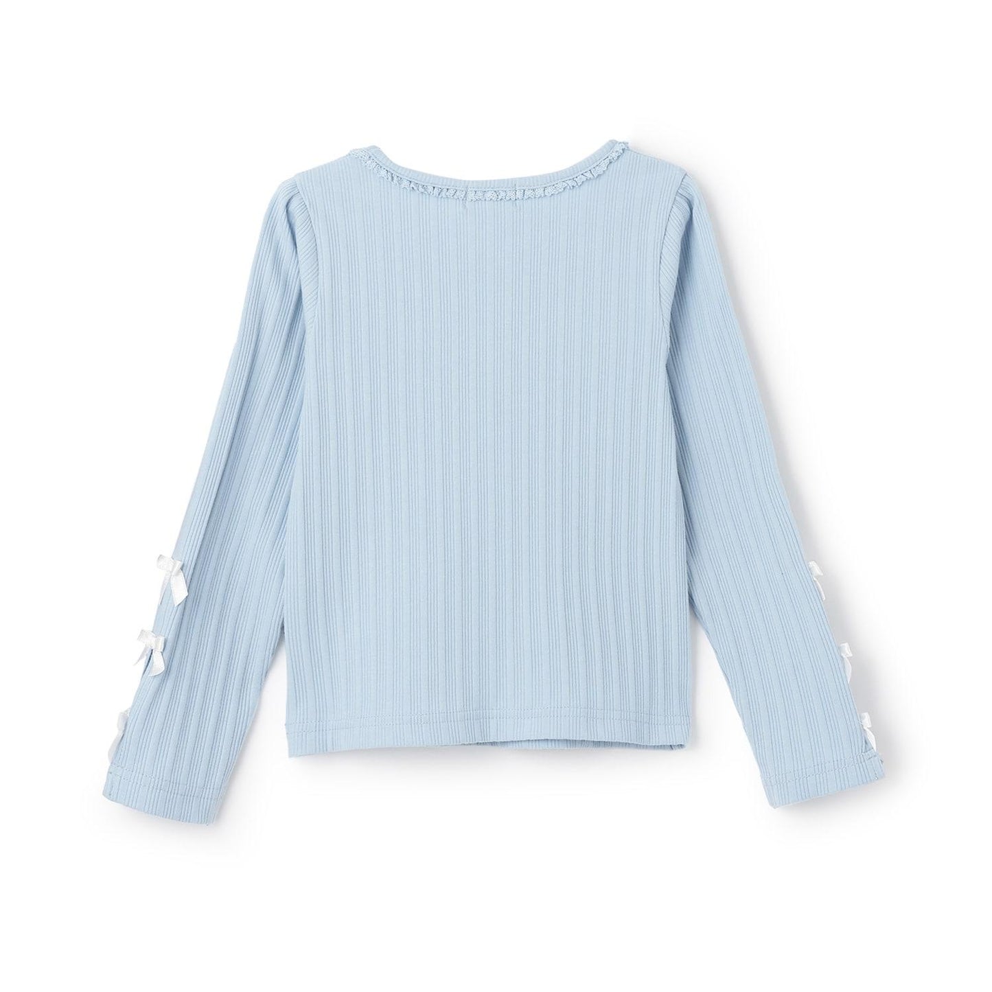 水鑽標誌羅紋長袖T恤