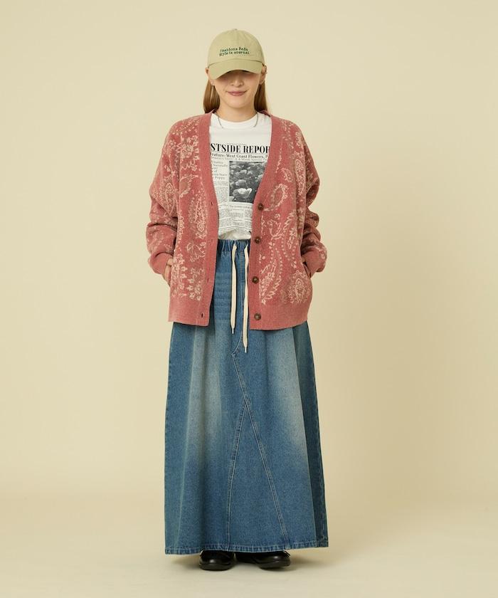 佩斯利花紋針織開衫