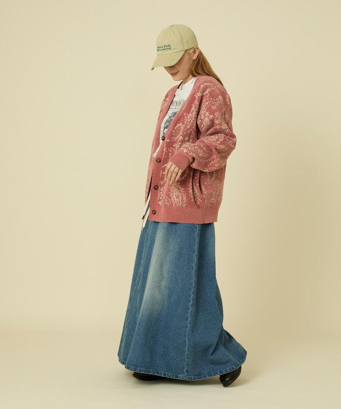 佩斯利花紋針織開衫