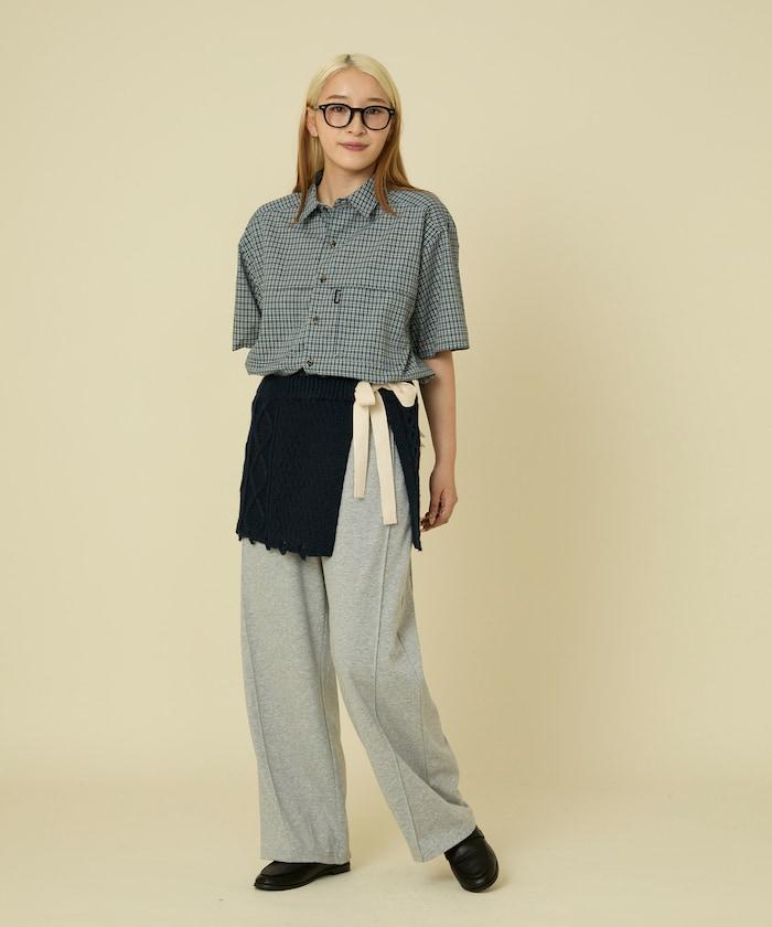 仿舊風格麻花多層圍裹半身裙