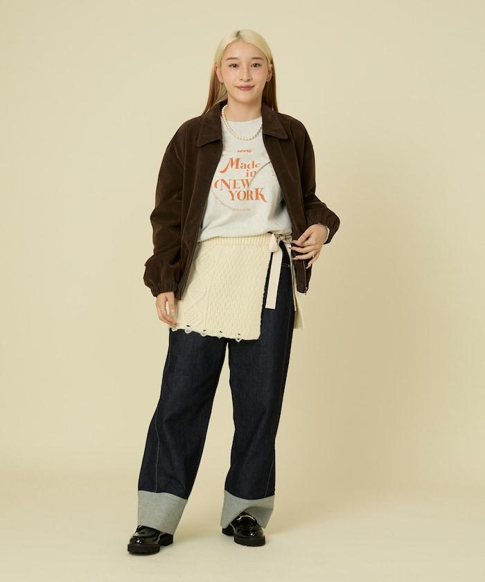 仿舊風格麻花多層圍裹半身裙