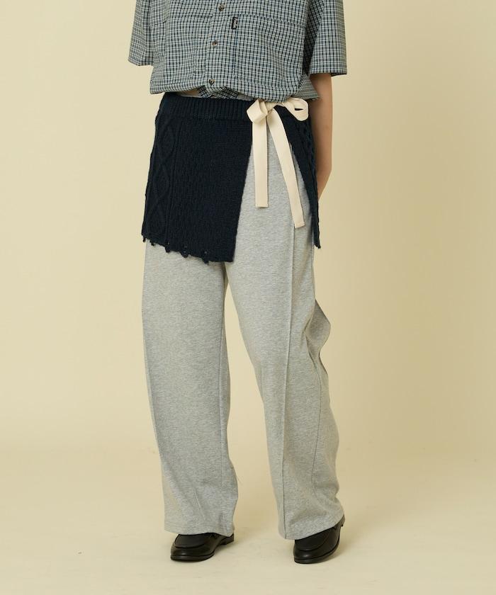 仿舊風格麻花多層圍裹半身裙