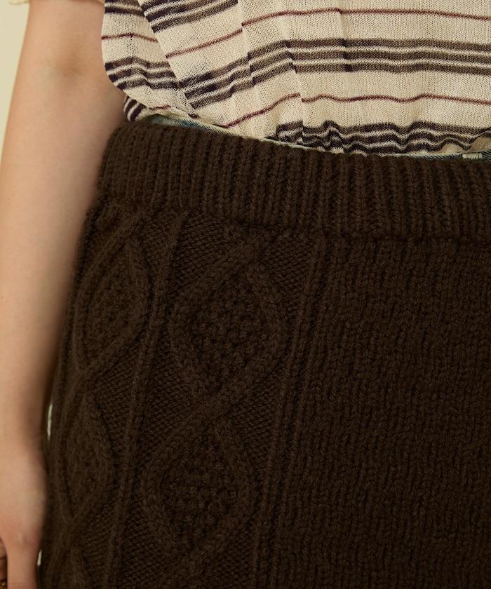 仿舊風格麻花多層圍裹半身裙