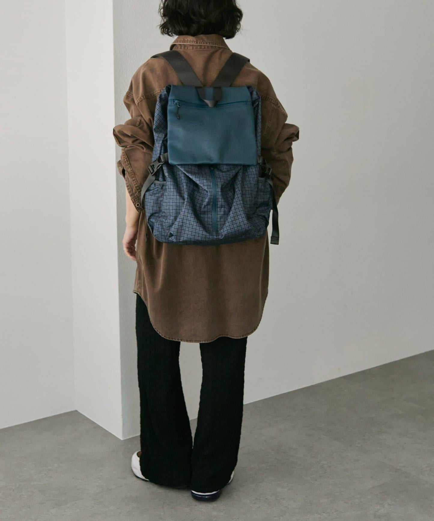 【BURLAPOUTFITTER×ear】1、2晚旅行用/約16升大容量/防潑水/男女通用/皮革拼接輕便雙肩包