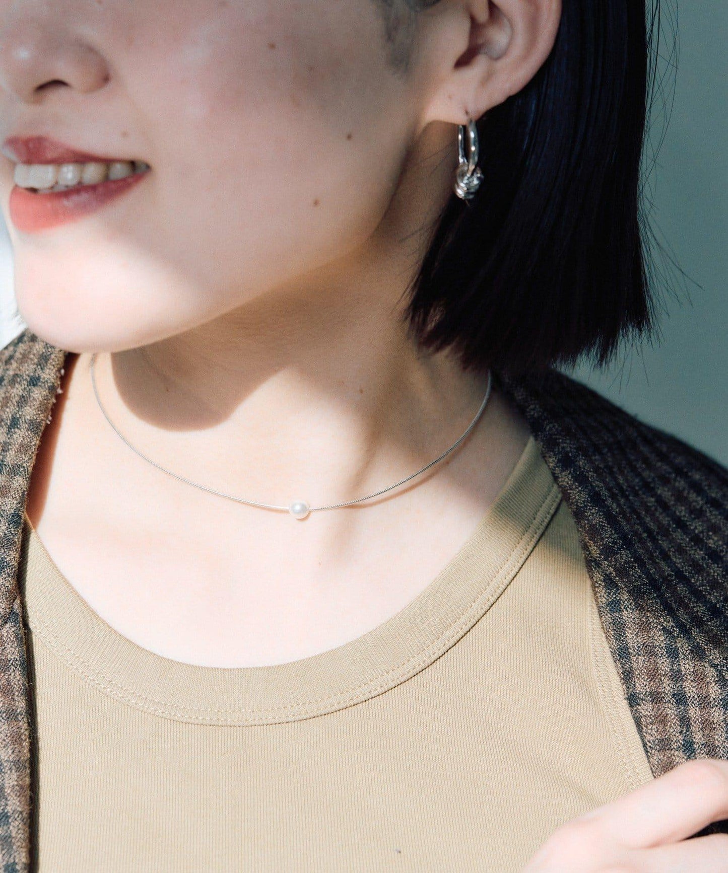 《スターリングシルバー使用》單顆吊墜項圈項鍊