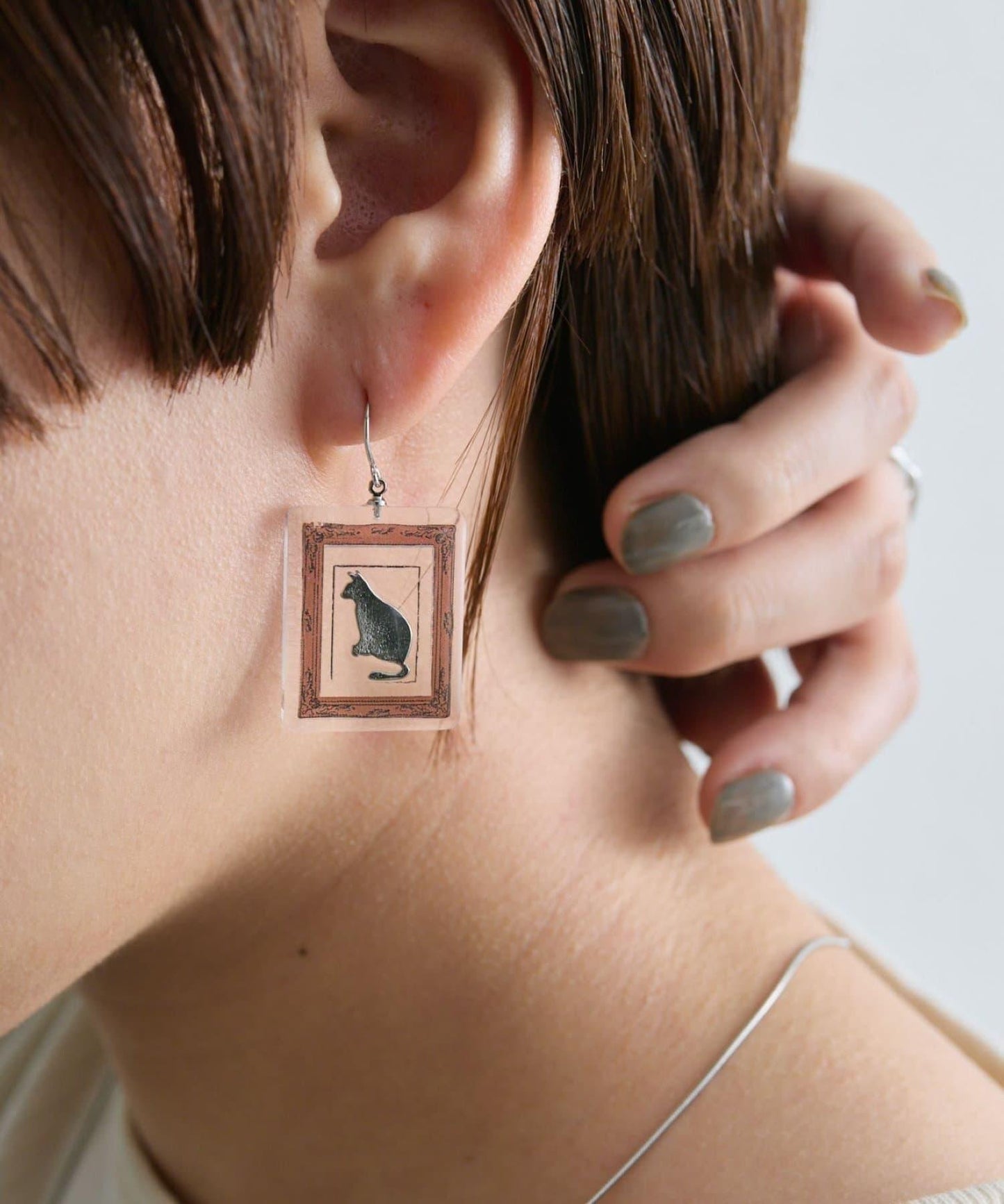 【ear PAPILLONNER】畫框耳環