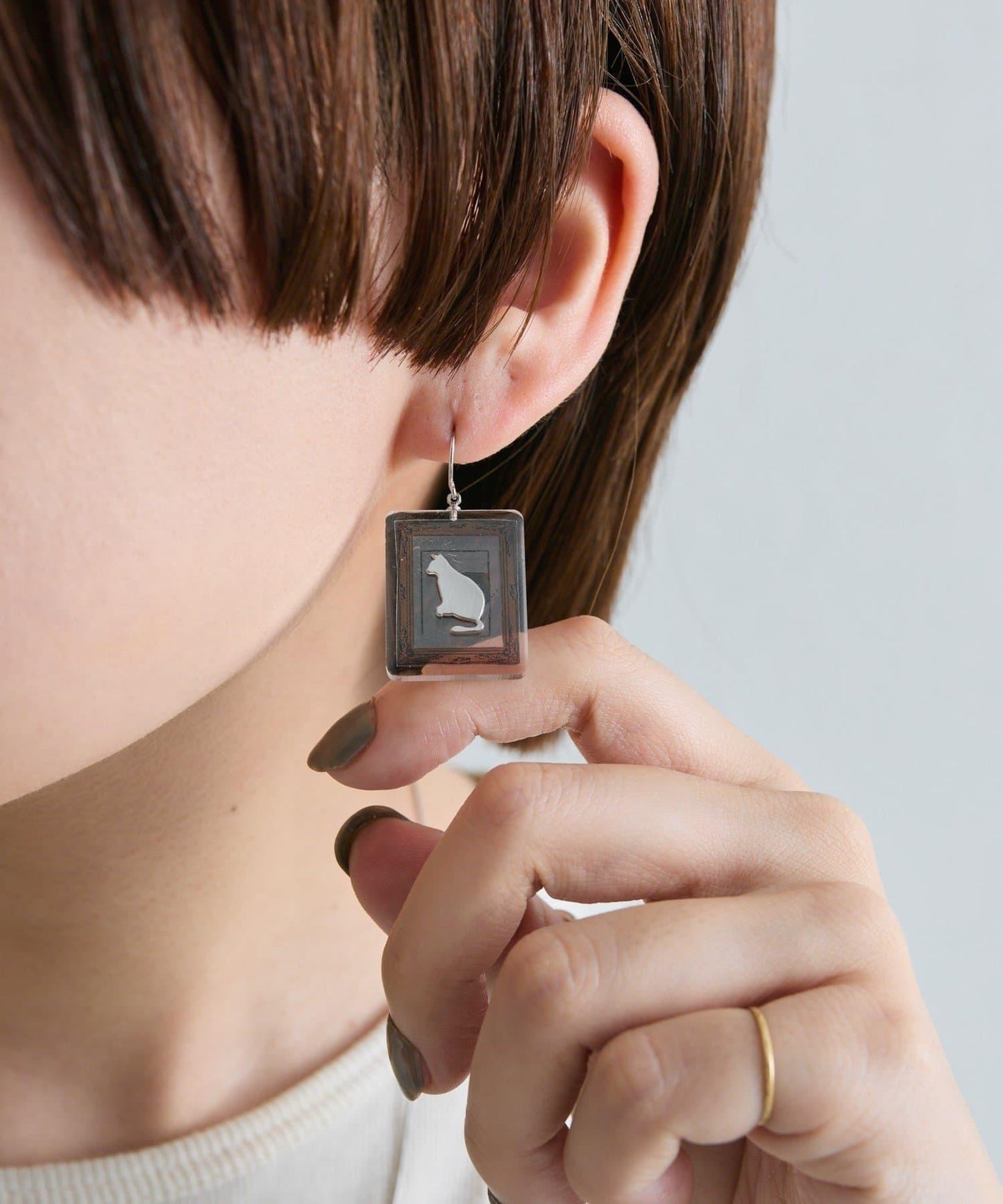 【ear PAPILLONNER】畫框耳環