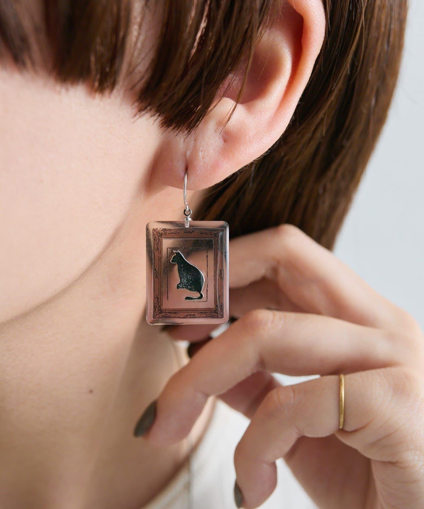 【ear PAPILLONNER】畫框耳環