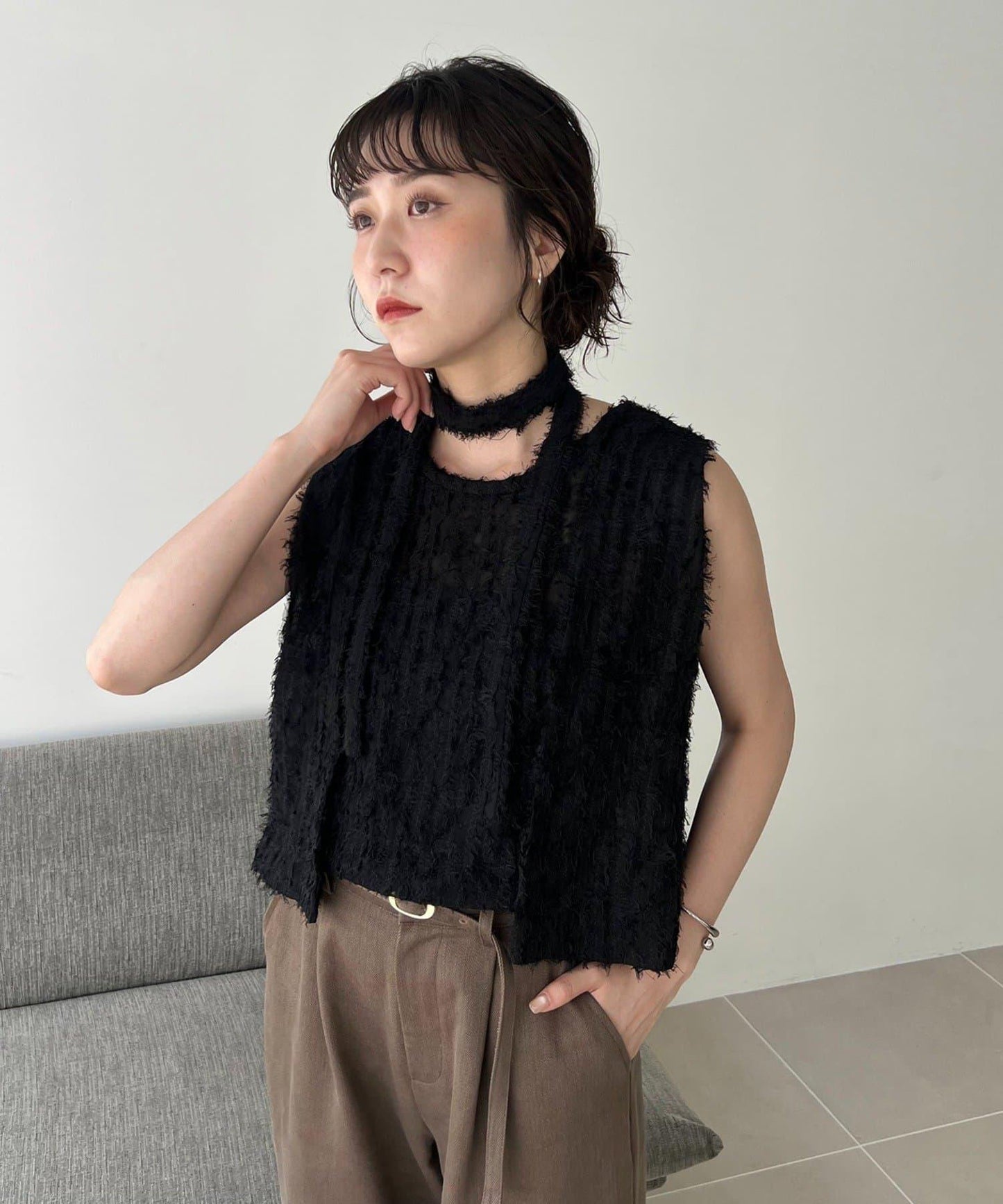 【CAPRICIEUX LE'MAGE】【yao企畫】提花項圈背心