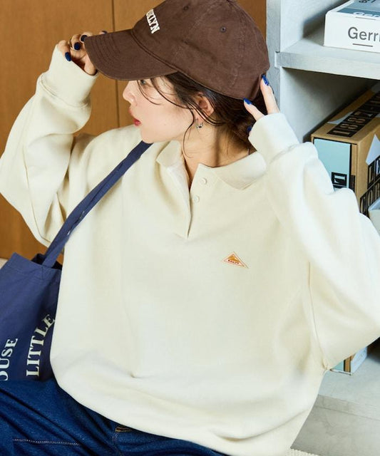 特別款加絨POLO領衛衣套頭衫