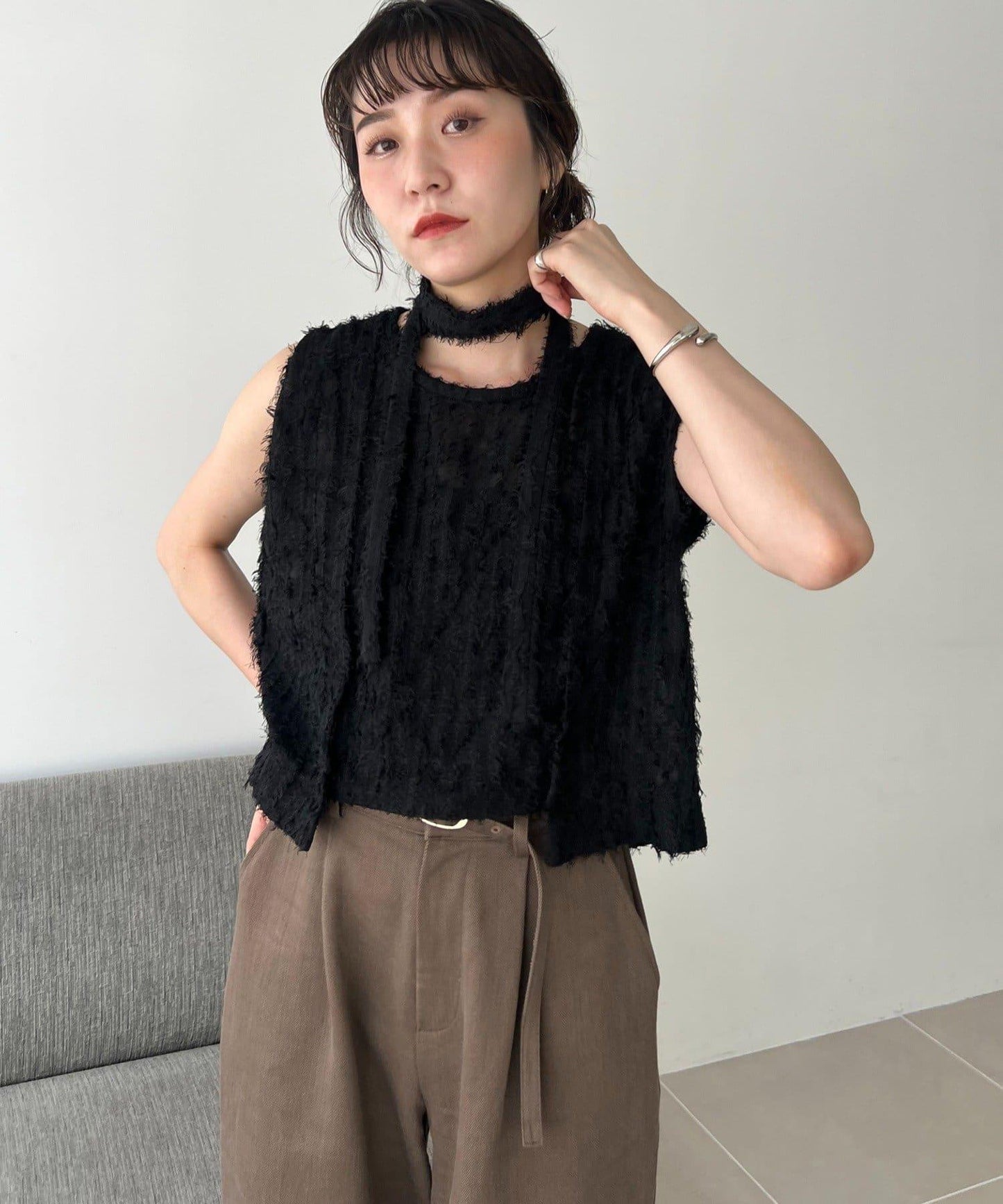 【CAPRICIEUX LE'MAGE】【yao企畫】提花項圈背心