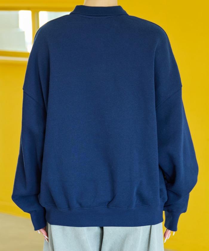 特別款加絨POLO領衛衣套頭衫