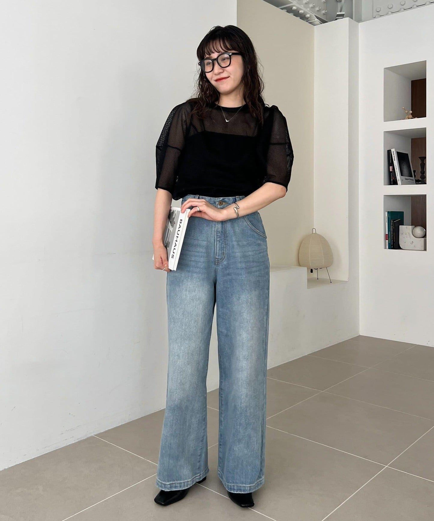 【CAPRICIEUX LE'MAGE】【yao企畫】網紗泡泡袖喇叭上衣